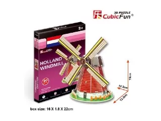 3D puzzle - Holland Windmill 20 db-os szélmalom