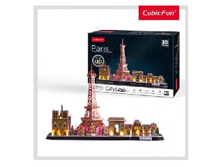 3D puzzle City Line Párizs LED-es