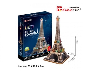 3D puzzle világítós Eiffel Tower LED világítással 82 db-os