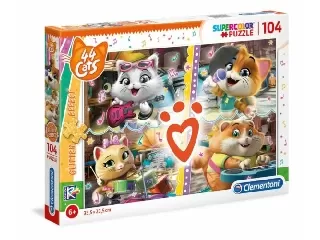  44 csacska macska 104 db-os csillámos puzzle
