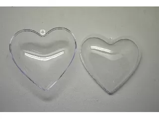 Akril szív 8 cm 5 db/cs