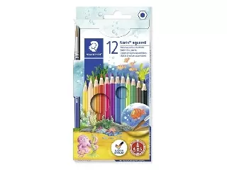 Akvarell ceruza készlet, hatszögletű, ecsettel, STAEDTLER 