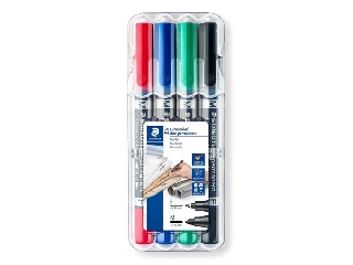 Alkoholos marker készlet, 0,6/1,5 mm, kúpos, kétvégű, STAEDTLER 