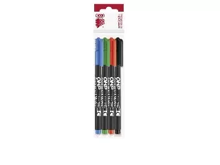 Alkoholos marker készlet, OHP, 1-4 mm, C, ICO, 4 különböző szín