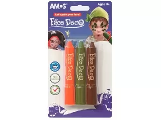 Arcfestő készlet vegyes színek, 3 db fiús