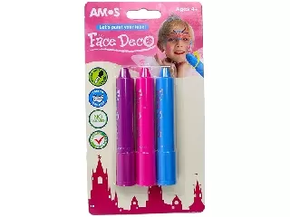 Arcfesték 3 db-os lányos színek
