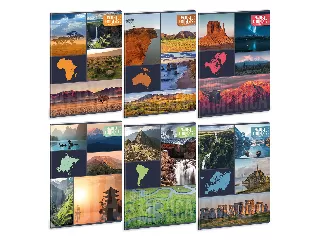 Ars Una Beautiful Continents A/4 extra kapcsos füzet-sima