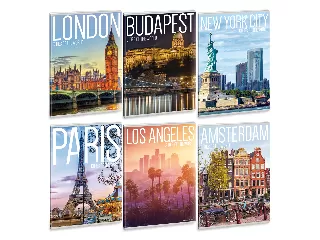 Ars Una Cities of the World A/4 extra kapcsos füzet-sima