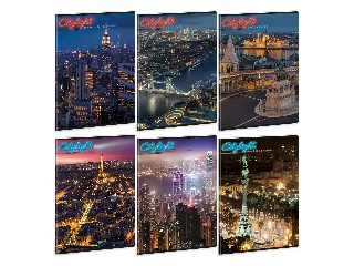 Ars Una City light A/4 extra kapcsos füzet-sima London 