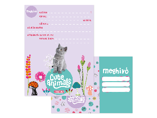 Ars Una Cute Animals-kitten partimeghívó borítékkal