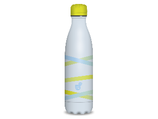 Ars Una duplafalú fémkulacs-500 ml - Ribbon-yellow