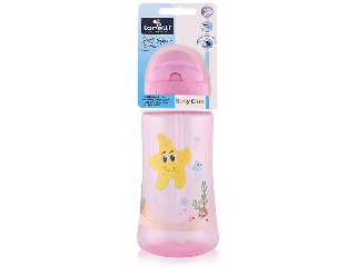 Baby Care Ocean szívószálas sportitató 330 ml - pink