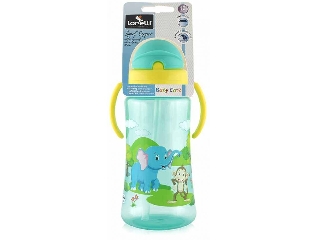 Baby Care Szafari szívószálas sportitató 330 ml - green