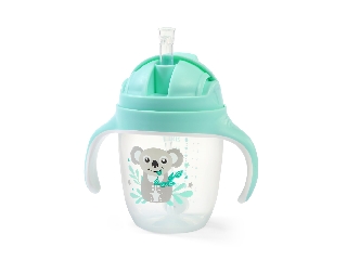 BabyOno itatópohár szívószállal füllel 240ml menta 1464/03