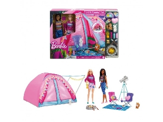 Barbie kemping kaland sátorral és babákkal 