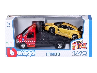 Bburago 1 /43 Street fire - tréler + 1 Renault Megane 