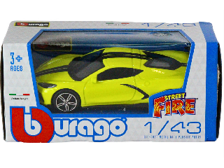 Bburago Street Fire 1:43 2020 Chevrolet Corvette Stingrey Cupe