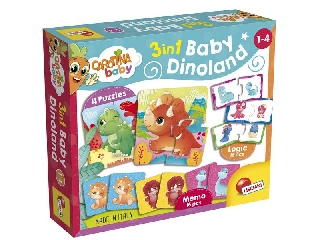 Carotina Baby - Dinoland 3 az 1-ben puzzle