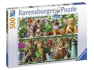 Cicák a polcon puzzle 500 db-os