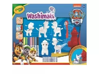 Crayola Washimals: Kimosható Mancs őrjárat figura matricákkal - 5 db-os