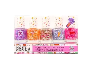 Create it! Konfetti körömlakk szett - 5 darabos