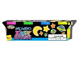 Creativ Kids - Kiddy Dough sötétben világító gyurma 4 db-os szett