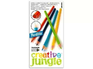 Creative Jungle 12 darabos háromszögletes hajlékony színes ceruza