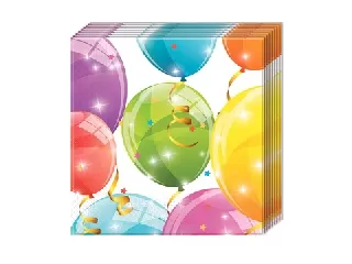 Csillogó lufi mintájú szalvéta - 20 db