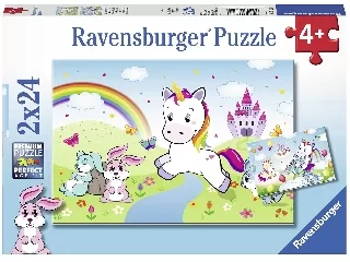 Csodás unikornisok 2 x 24 darabos puzzle