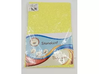 Dekorgumi glitteres 20*30cm 2 mm vastag 10db/cs - Citromsárga 