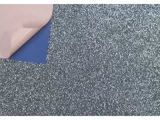 Dekorgumi glitteres, öntapadós A/4-es jégkék