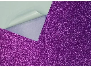 Dekorgumi glitteres, öntapadós A/4-es sötétlila