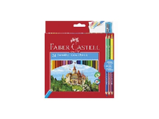 Faber-Castell: Kétoldalú színes ceruza készlet, 24 + 3 db