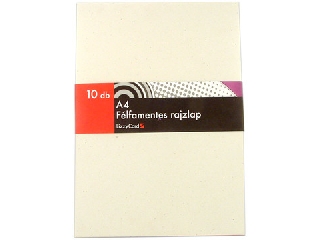 Félfamentes rajzlap A4-es - 10 db-os