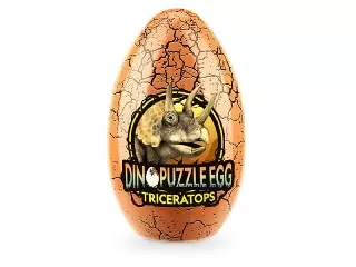 Fém dinótojás Triceratopsz kirakóval 63 db-os puzzle