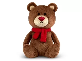 Fényes orrú plüss barna maci 25 cm