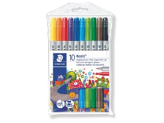 Filctoll készlet, 1-3 mm, kétvégű, kimosható, STAEDTLER 