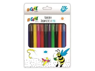 Filctoll készlet, 2 mm, COOL BY VICTORIA, 12 különböző szín