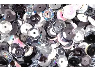 Flitter kerek 6 mm - symphony ezüst kb. 5 g