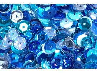 Flitter kerek 6 mm - symphony kék kb.: 5 g