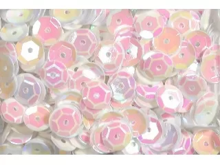 Flitter kerek 6mm irrizáló fehér kb. 5g