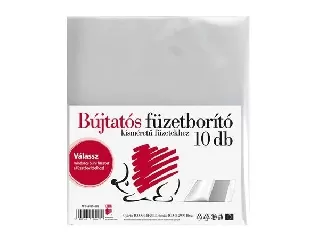 ICO: Süni bújtatós füzetborító 10 darab - A5