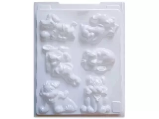 Gipsz öntőforma kutyás mintával