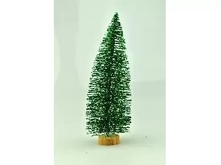 Glitteres fenyőfa talppal - 8 cm, 3 db/cs