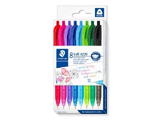 Golyóstoll, 0,5 mm, nyomógombos, STAEDTLER® 