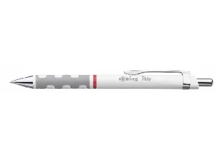 Golyóstoll, 0,8 mm, nyomógombos, fehér tolltest, ROTRING 