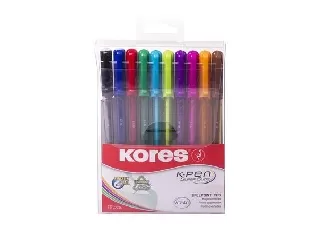 Golyóstoll készlet, 1,0 mm, kupakos, háromszögletű, KORES,vegyes