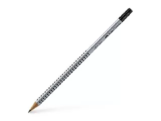 Grafitceruza radírral, B, háromszögletű, FABER-CASTELL 
