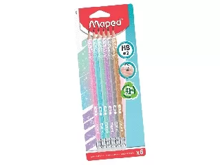 Grafitceruza radírral, HB, háromszögletű, MAPED \