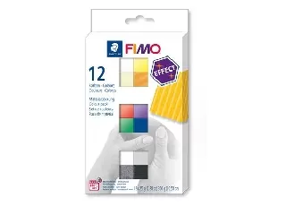 Gyurma, készlet, 12x25 g, égethető, FIMO 